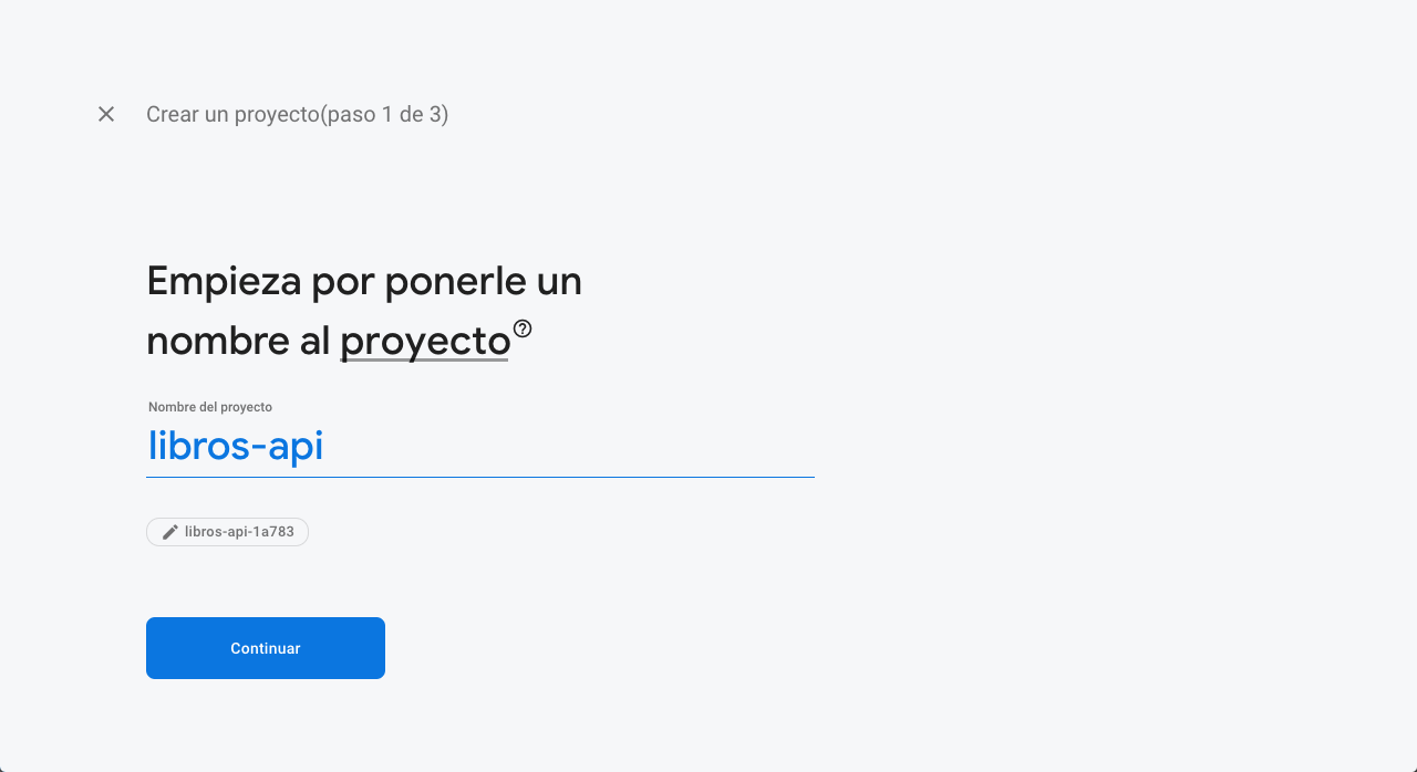 Creando nuestro proyecto en Firebase