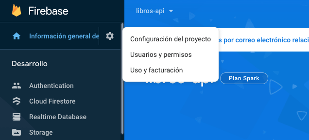 Configuración de proyecto - Firebase