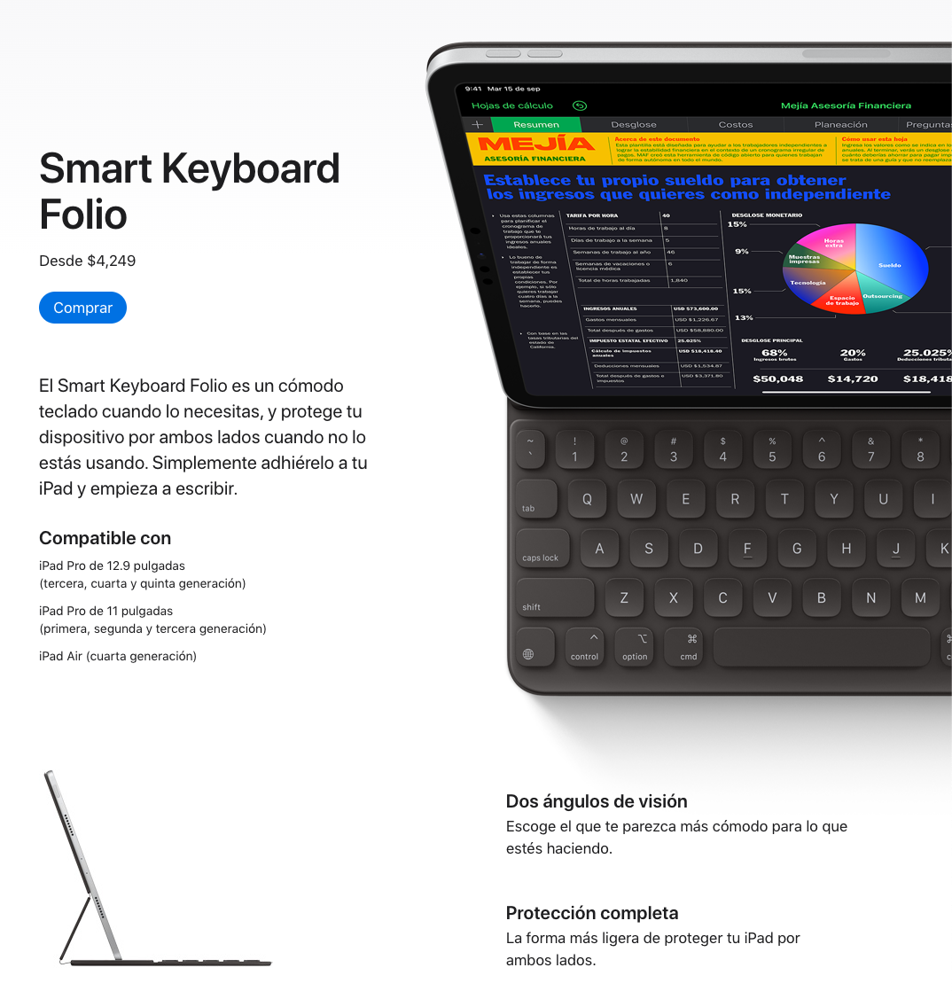 Costo Teclado iPad