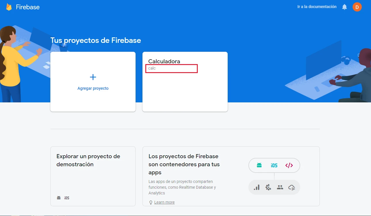 En el recuadro rojo se encuentra tu App Id de Firebase